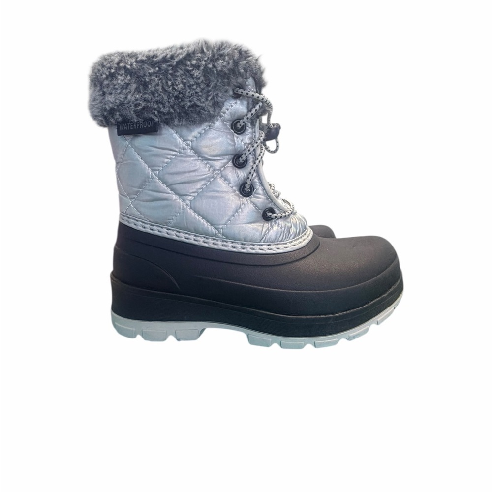 Weatherproof Kids Insulated Boots - Black and Silver - Picture 4 of 6